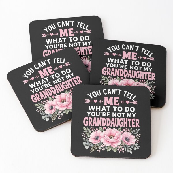 Item preview, Granddaughter Floral Quote with Pink Hearts designed and sold by ROUX-ART.