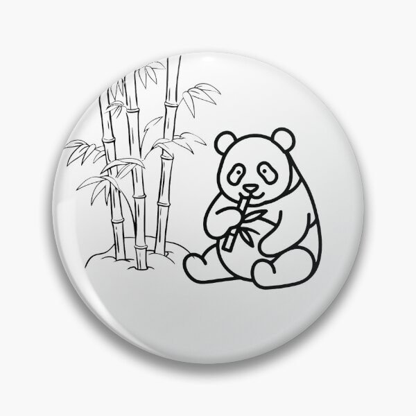 Item preview, Minimalist Zen Panda and Bamboo Line Art designed and sold by ArtisanPrintHk.
