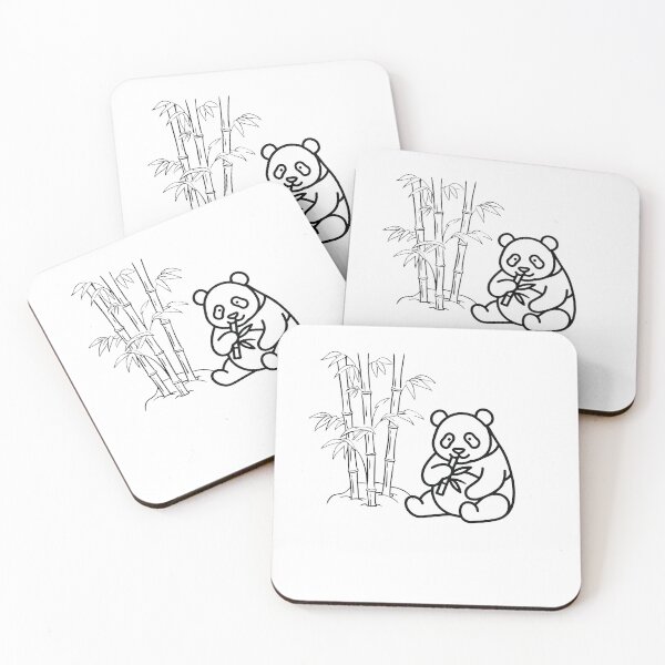 Item preview, Minimalist Zen Panda and Bamboo Line Art designed and sold by ArtisanPrintHk.