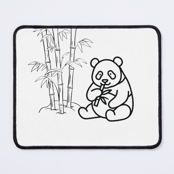 Item preview, Minimalist Zen Panda and Bamboo Line Art designed and sold by ArtisanPrintHk.