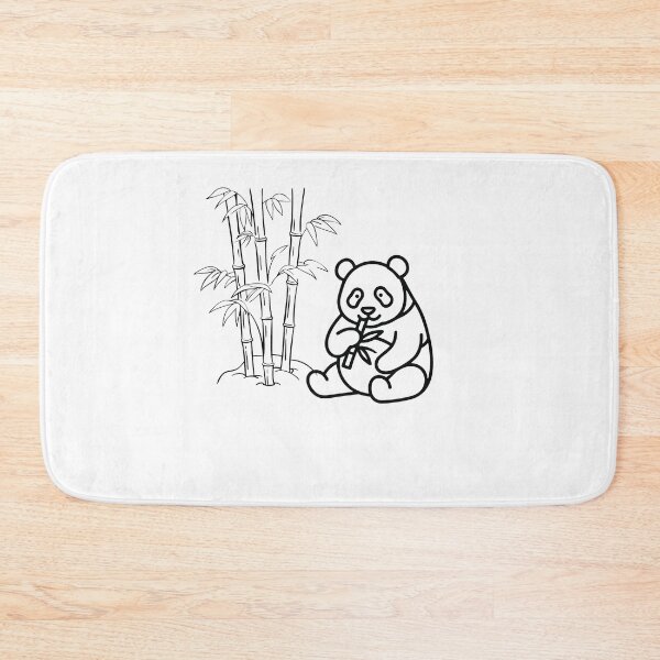 Item preview, Minimalist Zen Panda and Bamboo Line Art designed and sold by ArtisanPrintHk.