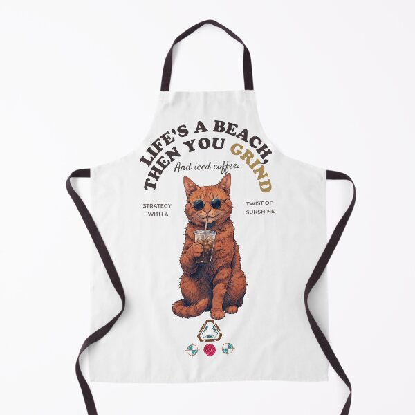 Item preview, Cool Orange Cat with Iced Coffee - Stylish Pet Portrait - Hand-Drawn Illustration designed and sold by Whimsy Trail Co.