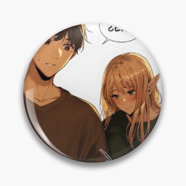 Item preview, Shy Anime Elf Girl Sticker – Cute Romantic Sunset Aesthetic Couple designed and sold by MeowLoka ⭐⭐⭐⭐.