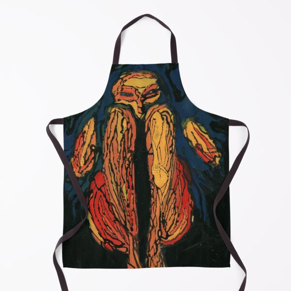 Item preview, Expressive Fear & Anxiety Creature Print | Art Brut Outsider Art designed and sold by Dwaalhaas.com.