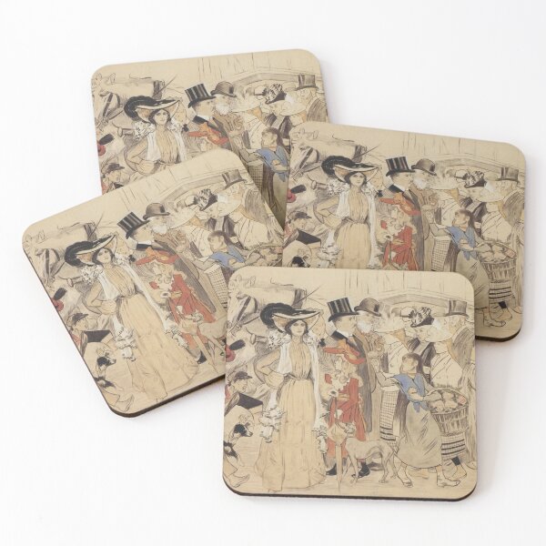 Item preview, Vintage Paris Street Art Print, La Rue, Théophile-Alexandre Steinlen Belle Époque Illustration designed and sold by RickE.