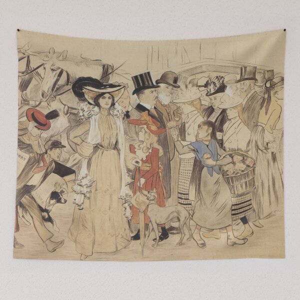 Item preview, Vintage Paris Street Art Print, La Rue, Théophile-Alexandre Steinlen Belle Époque Illustration designed and sold by RickE.
