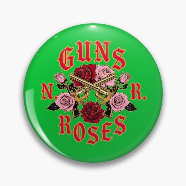 Artikelvorschau, Guns N' Roses Emblem mit gekreuzten Pistolen und Rosen entworfen und verkauft von BayleeRogahn.