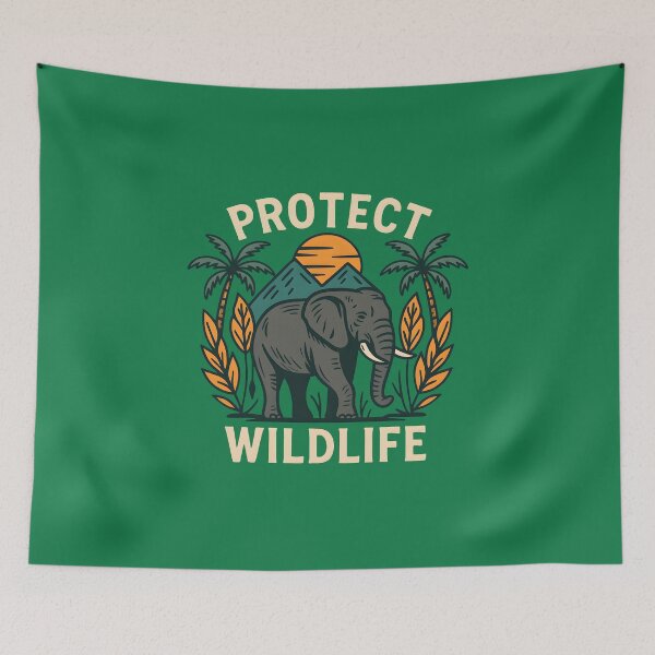 Item preview, Protect Wildlife African Elephant Nature Conservation designed and sold by Photo-Sphere101.