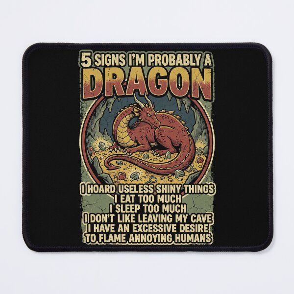 Item preview, 5 Signs I'm Probably A Dragon designed and sold by Art-Max.