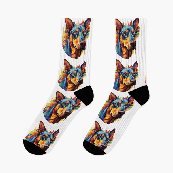 Item preview, Doberman puppy dog painting designed and sold by MendaciousMina.