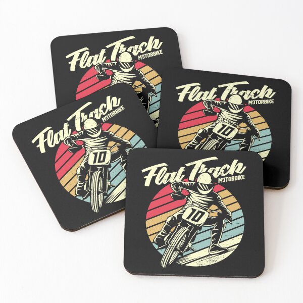 Item preview, Flat Track Motorbike Vintage Retro Sunset Racing designed and sold by heedooppod.