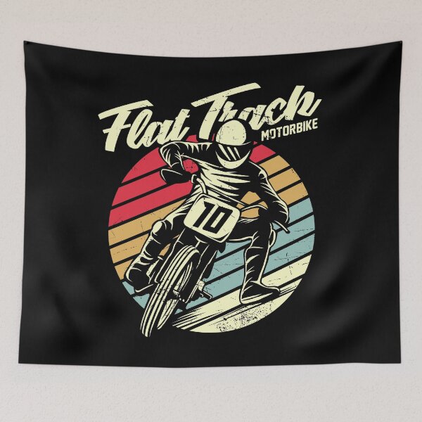 Item preview, Flat Track Motorbike Vintage Retro Sunset Racing designed and sold by heedooppod.