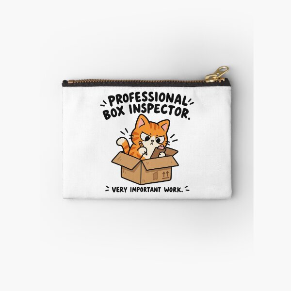 Item preview, Professional Box Inspector – Funny Orange Cat at Work designed and sold by MewMade.