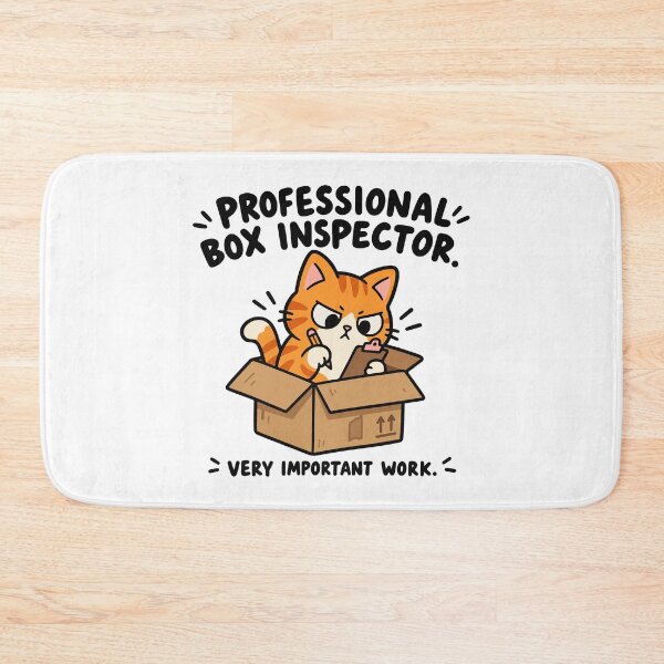Item preview, Professional Box Inspector – Funny Orange Cat at Work designed and sold by MewMade.