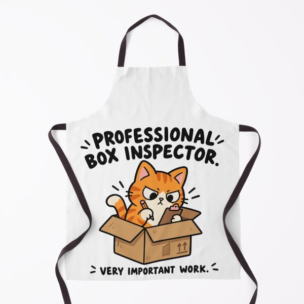 Item preview, Professional Box Inspector – Funny Orange Cat at Work designed and sold by MewMade.