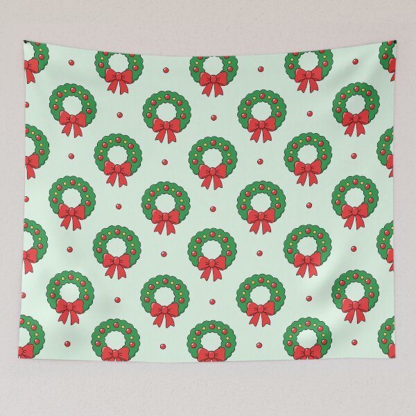 Item preview, Christmas Wreath Seamless Holiday Pattern designed and sold by teeperfect.