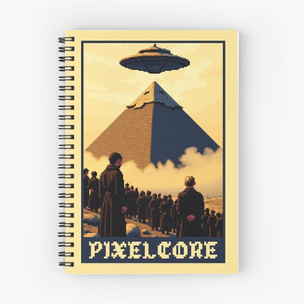 Item preview, Ufo on Egyptian Pyramid Pixel Art {PIXELCORE} designed and sold by PIXELCORE-TEE.