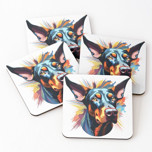 Item preview, Doberman puppy dog painting designed and sold by MendaciousMina.