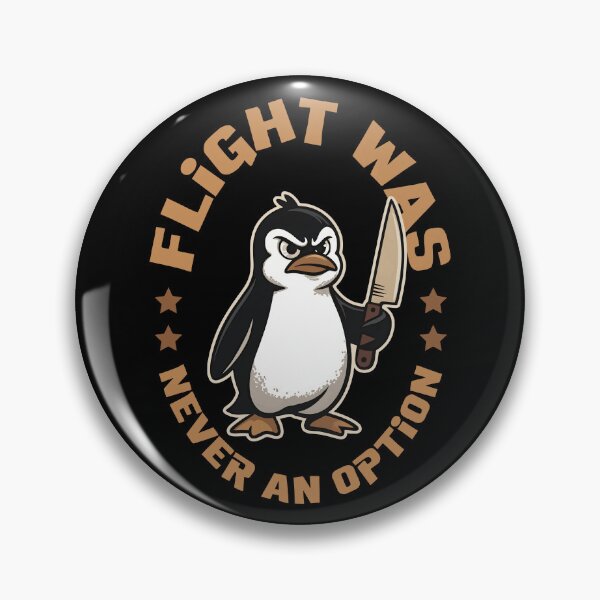Item preview, Flight Was Never An Option – Funny Angry Penguin with Knife designed and sold by artworkathome.