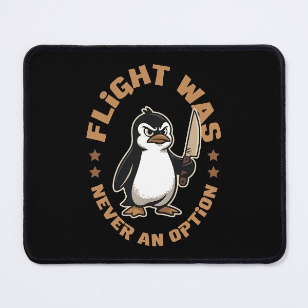 Item preview, Flight Was Never An Option – Funny Angry Penguin with Knife designed and sold by artworkathome.