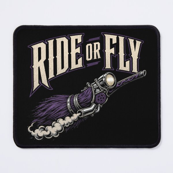 Item preview, Ride Or Fly Shirt, Comfort Colors® Witch Broomstick Tee, Funny Halloween Motorcycle Biker Graphic designed and sold by TshirtsLabs.