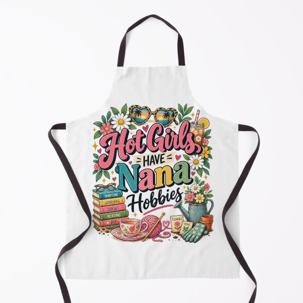 Item preview, Hot Girls Have Nana Hobbies – Funny Grandma Hobbies Retro Crafting Design designed and sold by IslandGirlArt.