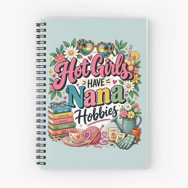 Item preview, Hot Girls Have Nana Hobbies – Funny Grandma Hobbies Retro Crafting Design designed and sold by IslandGirlArt.