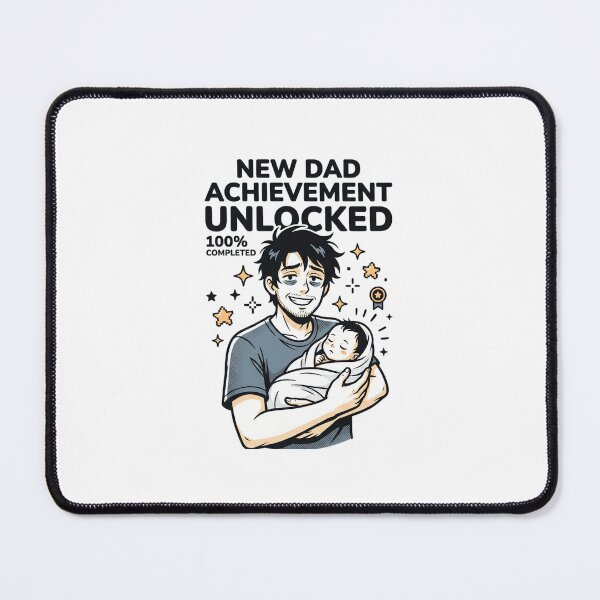 Item preview, New Dad Achievement Unlocked Gamer Father Newborn Baby Aesthetic designed and sold by Animer-art1.