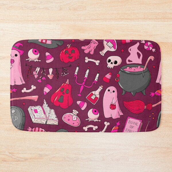 Item preview, Cozy Ghost & Potion Magic – Cute Halloween Doodle Pattern | Pink designed and sold by Frohyou.