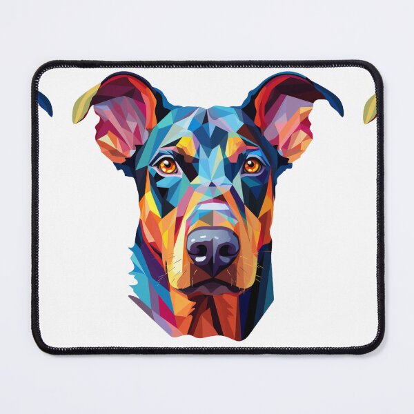 Item preview, Colorful Doberman puppy dog painting designed and sold by MendaciousMina.