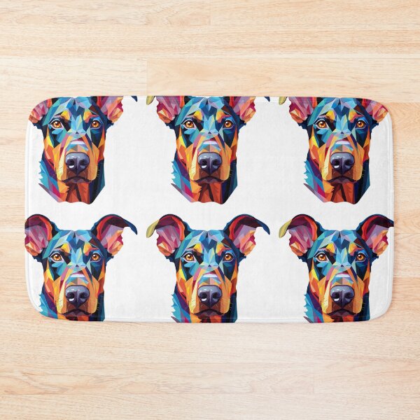 Item preview, Colorful Doberman puppy dog painting designed and sold by MendaciousMina.