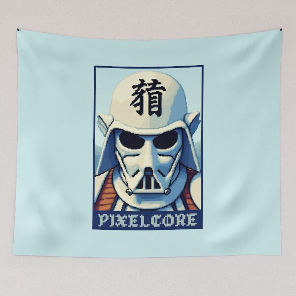Item preview, Darth Vader White Samurai version Pixel Art {PIXELCORE} designed and sold by PIXELCORE-TEE.