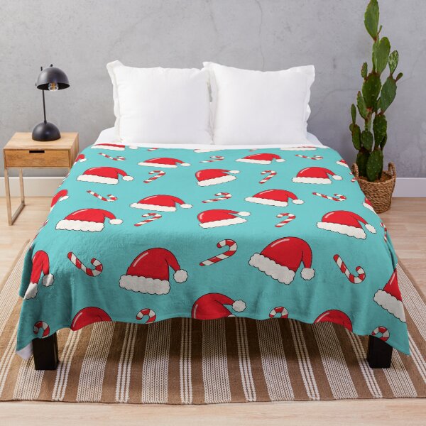 Item preview, Santa Hat Candy Cane Christmas Seamless Pattern designed and sold by teeperfect.