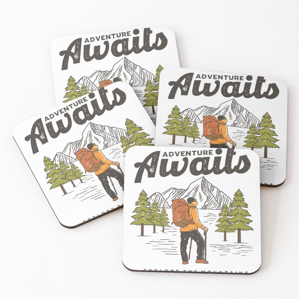 Item preview, Adventure Awaits Explore The Mountains Vintage Hiker designed and sold by heedooppod.