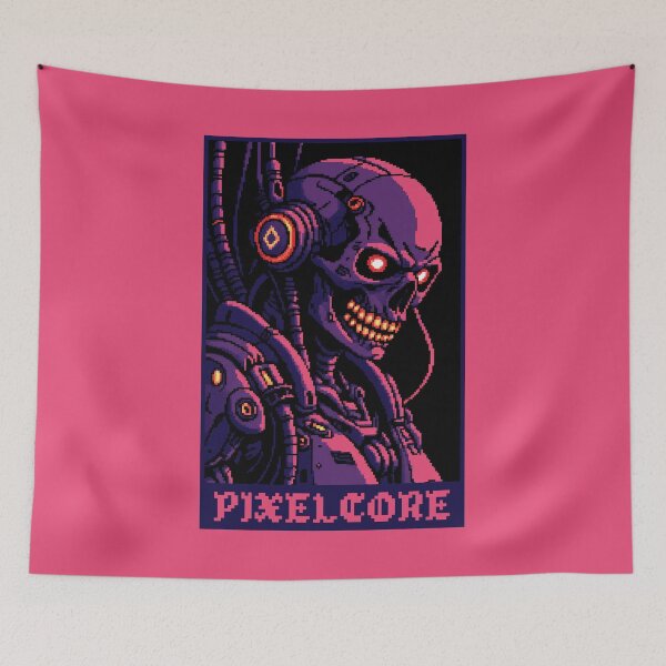 Item preview, Skeleton Cyberpunk Cyborg Android Pixel Art {PIXELCORE} designed and sold by PIXELCORE-TEE.