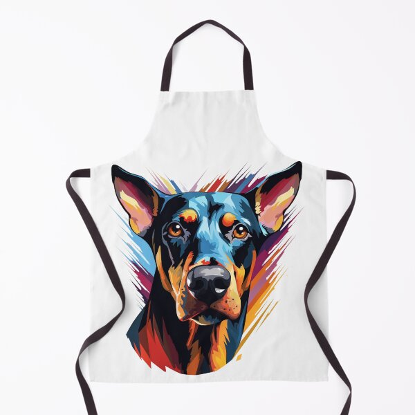 Item preview, Colorful Doberman puppy dog painting designed and sold by MendaciousMina.