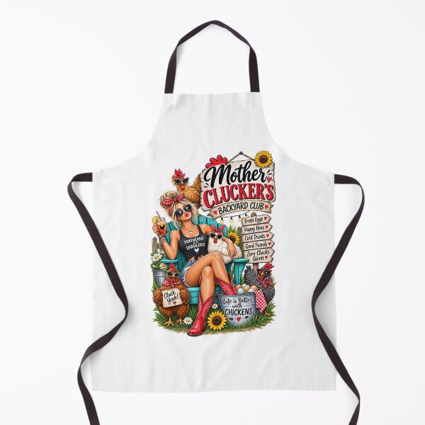 Item preview, Mother Clucker's Backyard Club – Funny Chicken Lady Retro Farm Design designed and sold by IslandGirlArt.