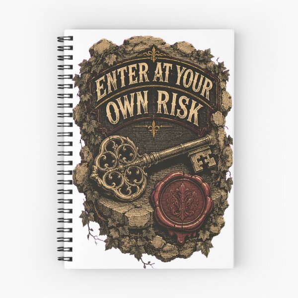 Item preview, Enter At Your Own Risk - Gothic Key & Wax Seal designed and sold by Print Loft.