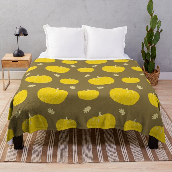Item preview, Cozy Autumn Gourds – Cute Fall Harvest & Leaf Pattern | Yellow designed and sold by Frohyou.