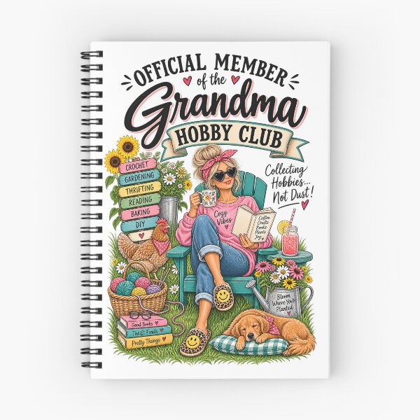 Item preview, Official Member of the Grandma Hobby Club – Funny Retro Cozy Hobbies Design designed and sold by IslandGirlArt.