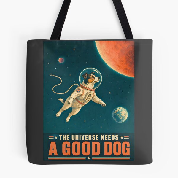 Item preview, Retro Sci-Fi Space Dog Poster - The Universe Needs a Good Dog designed and sold by MagicTheDog.