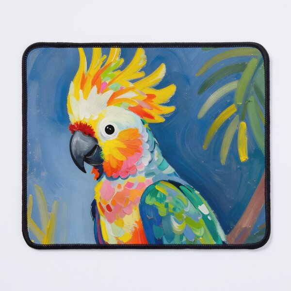Item preview, Colorful expressive galerita cockatoo in bold brushstrokes designed and sold by Ponted.