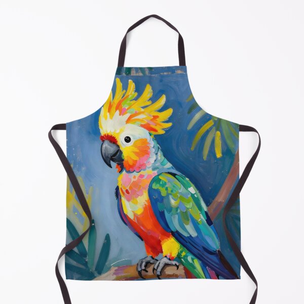 Item preview, Colorful expressive galerita cockatoo in bold brushstrokes designed and sold by Ponted.