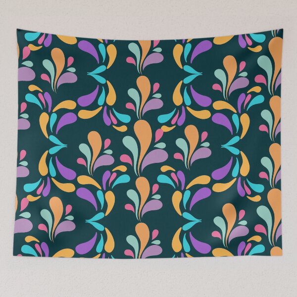 Item preview, Colorful Abstract Paisley Drops Surface Pattern designed and sold by ​Jyoti Digital Artist.