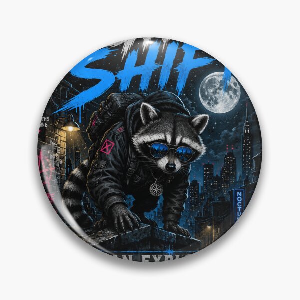 Item preview, Night Shift Urban Raccoon Nocturnal Explorer Design designed and sold by A Light Worker.