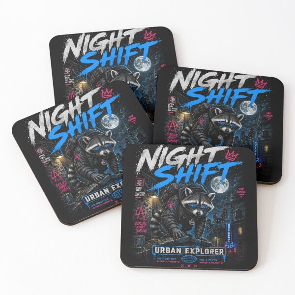 Item preview, Night Shift Urban Raccoon Nocturnal Explorer Design designed and sold by A Light Worker.