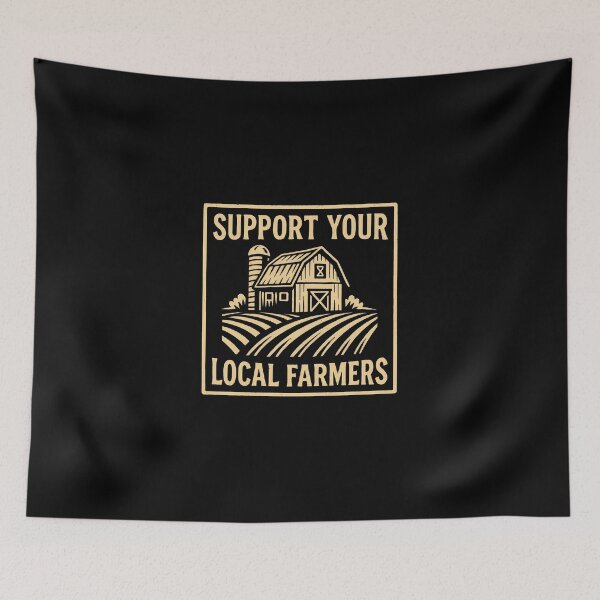 Item preview, Support Your Local Farmers Farm Barn Silo Agriculture Vintage designed and sold by Photo-Sphere101.
