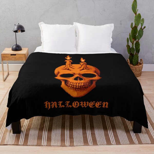 Item preview, Halloween Orange Skull and Candles Pixel Art {PIXELCORE} designed and sold by PIXELCORE-TEE.