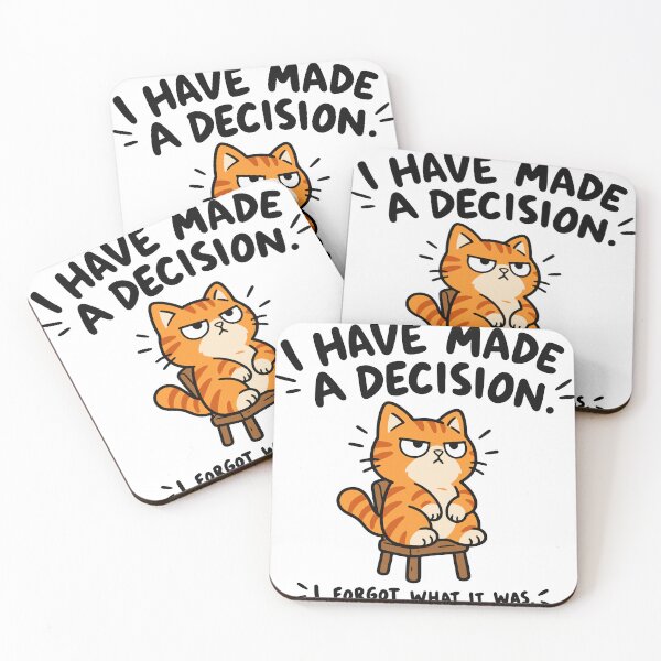 Item preview, Have Made a Decision – Funny Orange Cat Humor designed and sold by MewMade.