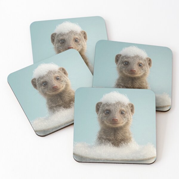 Item preview, Baby Mongoose Bubble Bath Cute Nursery Bathroom Wall Art designed and sold by LazyOwlStore.